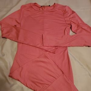 Naked wardrobe all bodycon mini dress pink